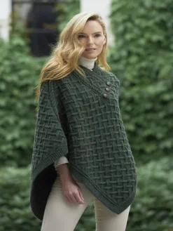 Super Soft Poncho Army Green