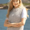 Trellis Crop Vest Chalk