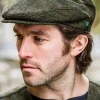 Trinity Flat Cap Green Red Herringbone Col: 27