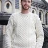 Unisex Heavyweight Aran Sweater Natural