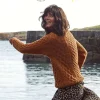 Unisex Heavyweight Aran Sweater Golden Ochre