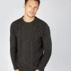 Unisex Heavyweight Aran Sweater - Graphite