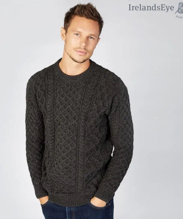 Unisex Heavyweight Aran Sweater - Graphite