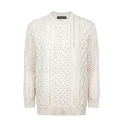 Unisex Heavyweight Aran Sweater - Natural