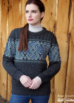 Unisex Jacquard Sweater Charcoal