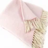 Wool and Cashmere Baby Pink Throw Col: 1430