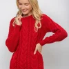 Wool and Cashmere Fitted Sweater - Red