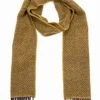 Wool and Cashmere Herringbone Scarf Mustard - 2444