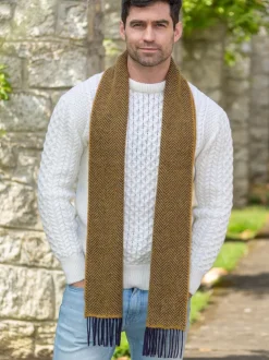 Wool and Cashmere Herringbone Scarf - 2444