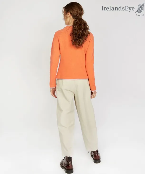 Wool and Cashmere Killiney Cardigan Coral
