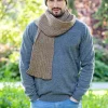 Wool and Cashmere Luxe Ribbed Scarf - Ground
