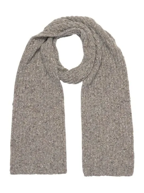 Wool and Cashmere Luxe Ribbed Scarf - Ground